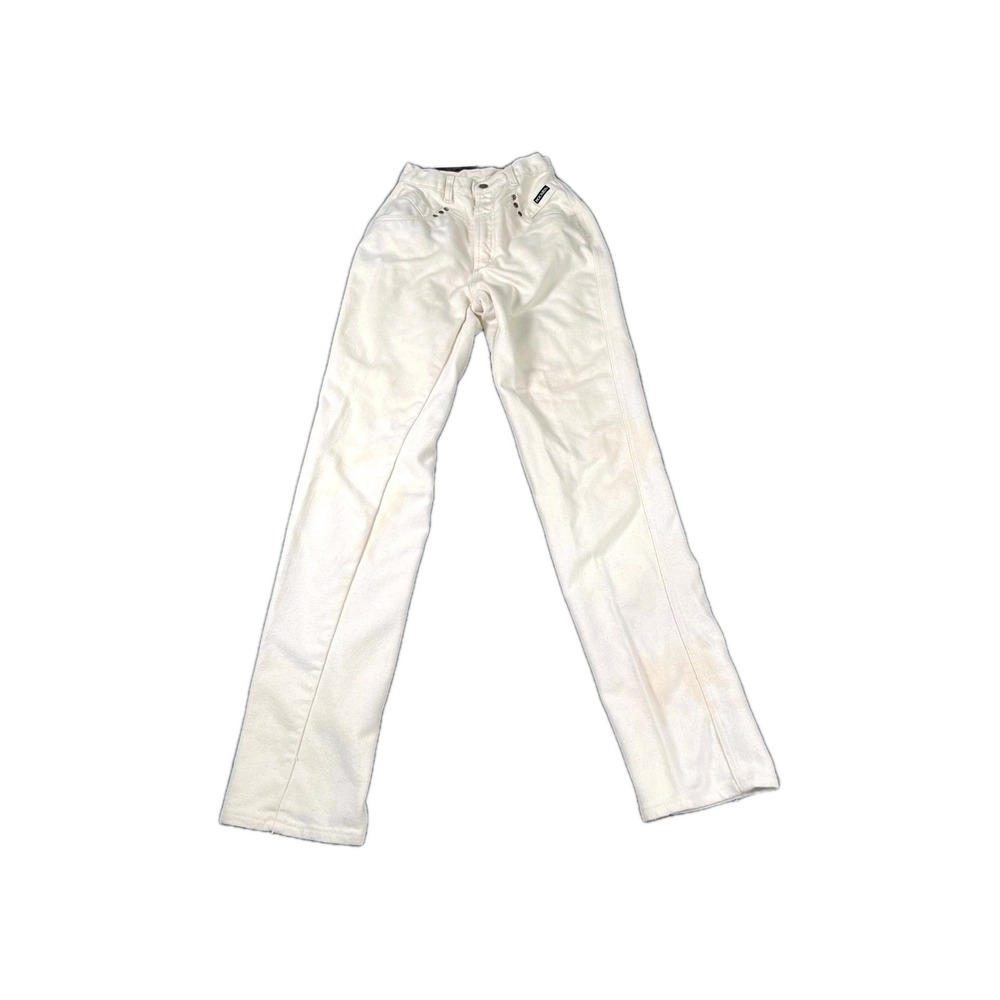 Vintage Rocky Mountain Rockies Jeans Womens 3/4‎ White Denim Cotton Light Wash